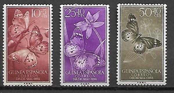 MOTYLE  GWINEA HISZPAŃSKA MI.353-355**