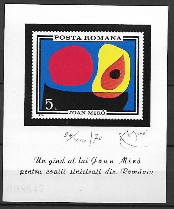 MALARSTWO RUMUNIA MI.BL.81**