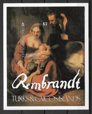 REMBRANDT WYSPY TURKS CAICOS MI.BL.20**