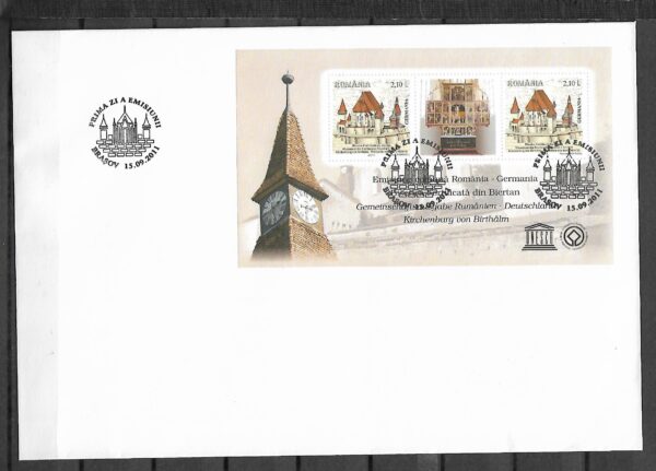 UNESCO RUMUNIA MI.BL.514 FDC