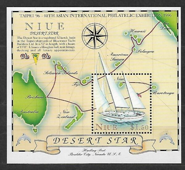 MARYNISTYKA NIUE MI.BL.122**