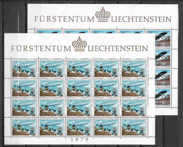 LOTNICTWO LIECHTENSTEIN MI.723-724**KOMPLET ARKUSZY