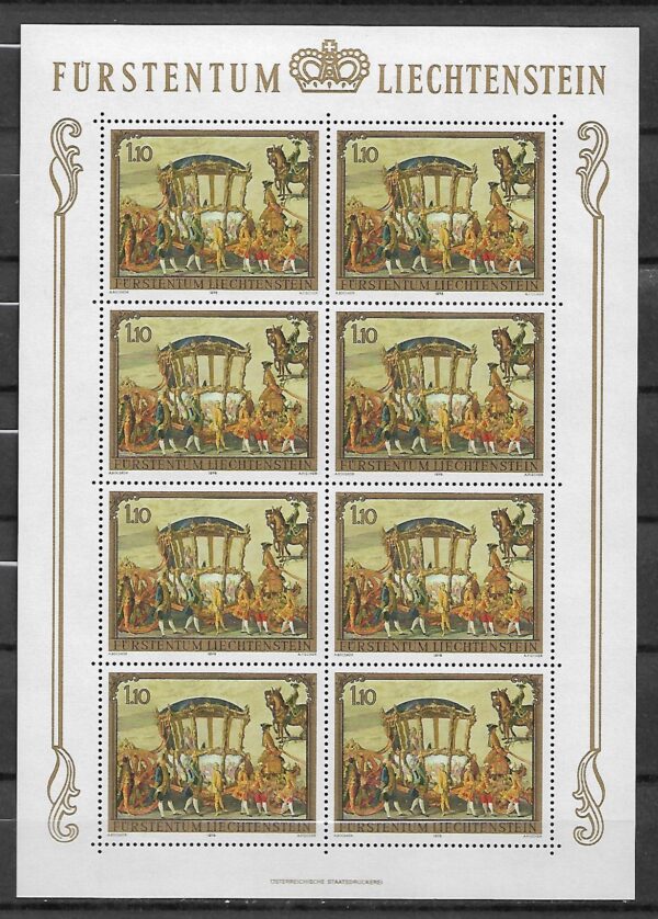 MALARSTWO LIECHTENSTEIN MI.717-719**KOMPLET ARKUSZY - obrazek 3