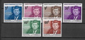 J.F.KENNEDY KONGO MI.207-212**