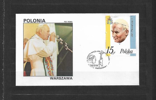 WIZYTA JANA PAWŁA II POLSKA-WARSZAWA KOPERTA