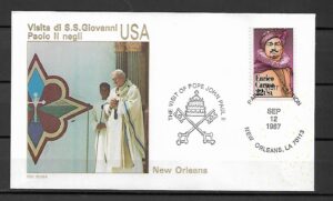 WIZYTA JANA PAWŁA II USA-NEW ORLEANS KOPERTA