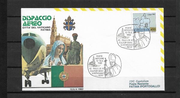 WIZYTA JANA PAWŁA II PORTUGALIA-FATIMA KOPERTA