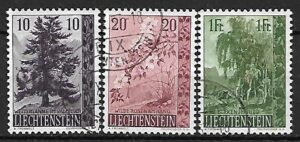 DRZEWA LIECHTENSTEIN MI.357-359 KASOWANY
