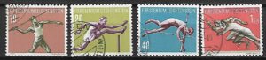 LEKKOATLETYKA LIECHTENSTEIN MI.342-345 KASOWANY
