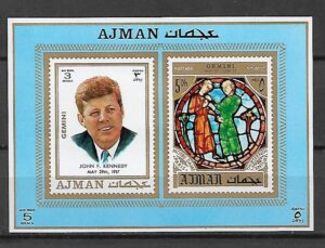 J.F.KENNEDY AJMAN MI.BL.268**