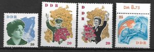 LOT NA KSIĘŻYC DDR MI.993-996**