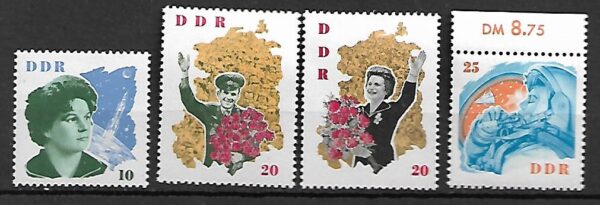 LOT NA KSIĘŻYC DDR MI.993-996**