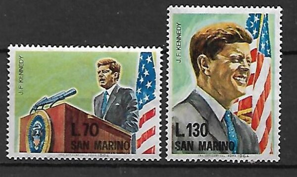 J.F.KENNEDY SAN MARINO MI.827-828**