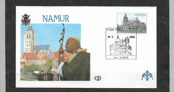 WIZYTA JANA PAWŁA II BELGIA-NAMUR KOPERTA