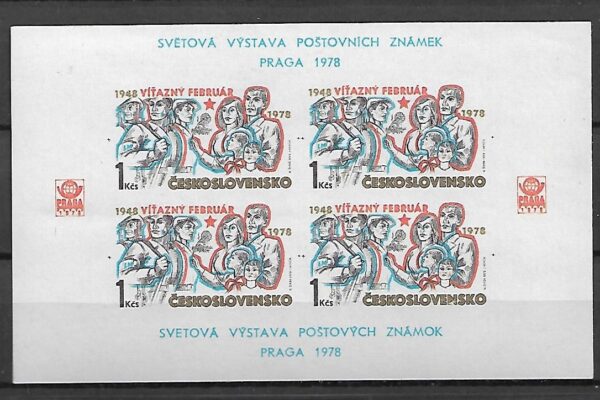 WYSTAWA FILATELISTYCZNA CZECHOSŁOWACJA MI.BL.34**