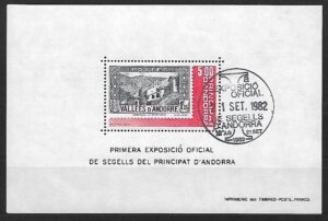 DZIEŃ ZNACZKA ANDORRA FRANCUSKA MI.BL.1