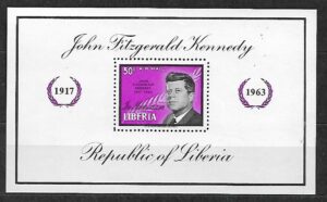 J.F.KENNEDY LIBERIA MI.BL.29A**