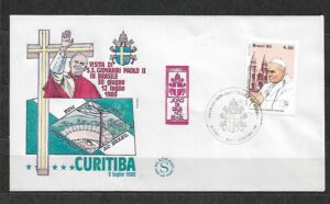 WIZYTA JANA PAWŁA II BRAZYLIA-CURITIBA KOPERTA