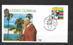 WIZYTA JANA PAWŁA II WENEZUELA-CIUDAD GUAYANA KOPERTA
