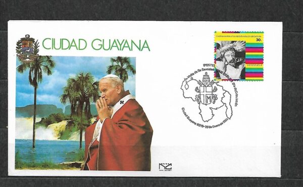 WIZYTA JANA PAWŁA II WENEZUELA-CIUDAD GUAYANA KOPERTA