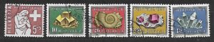 MINERAŁY SZWAJCARIA MI.657-661 KASOWANA