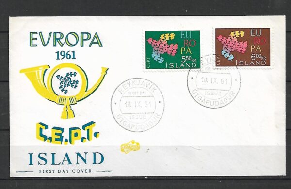 EUROPA CEPT ISLANDIA MI.354-355 FDC