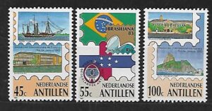WYSTAWA FILATELISTYCZNA ANTYLLE HOLENDERSKIE MI.494-496**
