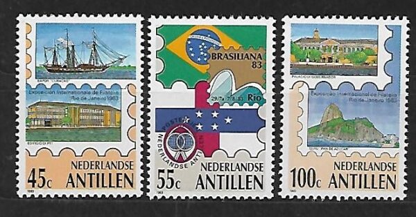 WYSTAWA FILATELISTYCZNA ANTYLLE HOLENDERSKIE MI.494-496**