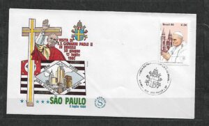 WIZYTA JANA PAWŁA II BRAZYLIA-SAO PAULO KOPERTA