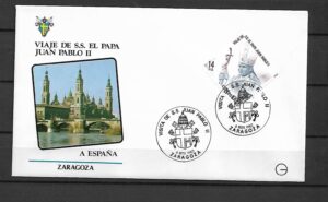 WIZYTA JANA PAWŁA II HISZPANIA-ZARAGOZA KOPERTA