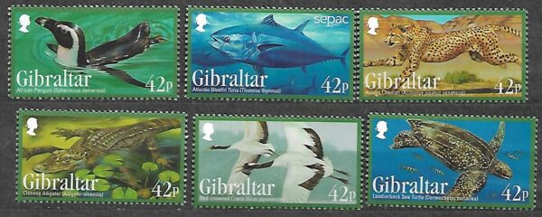 ZWIERZĘTA ZAGROŻONE  GIBRALTAR MI.1568-1573**
