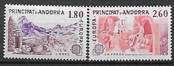 EUROPA CEPT ANDORRA FRANCUSKA MI.334-335**