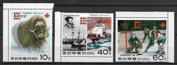 WYSTAWA FILATELISTYCZNA KOREA MI.2849-2851**