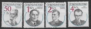 SŁAWNI LUDZIE CZECHOSŁOWACJA MI.2763-2766**