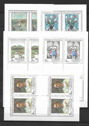 MALARSTWO CZECHOSŁOWACJA MI.ARK.2933-2937**