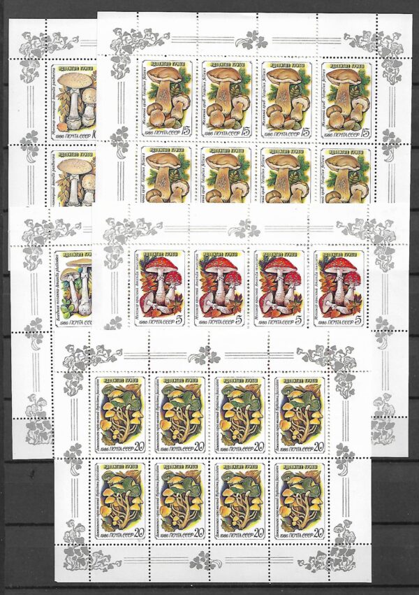 GRZYBY ZSRR MI.ARK.5603-5607**KOMPLET