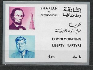 J.F.KENNEDY I A.LINCOLN SHARJAH MI.BL.38II**