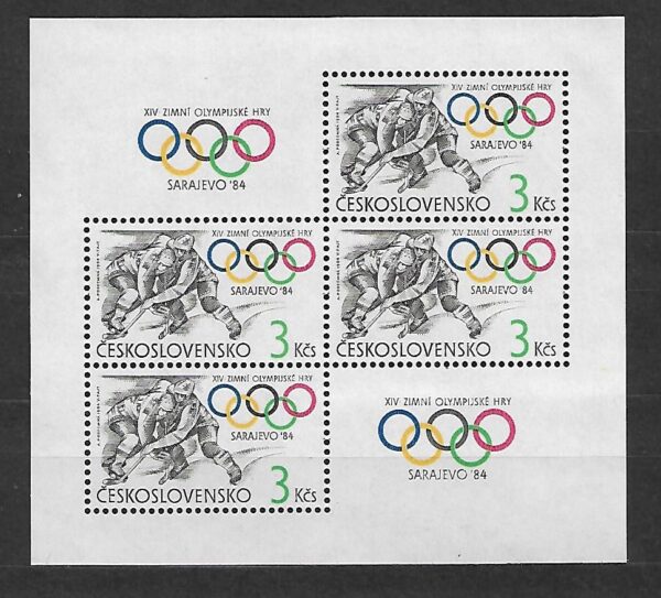 OLIMPIADA ZIMOWA CZECHOSŁOWACJA MI.BL.57**