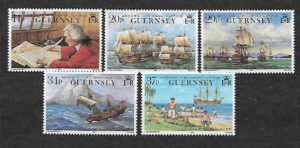 MARYNISTYKA GUERNSEY MI.492-496**