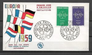 FDC EUROPA CEPT FRANCJA MI.1262-1263