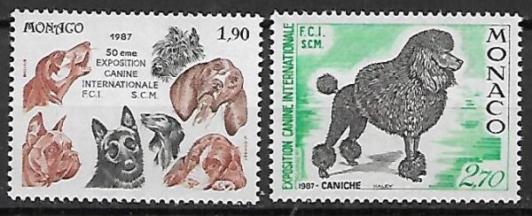WYSTAWA PSÓW RASOWYCH MONAKO MI.1804-1805**