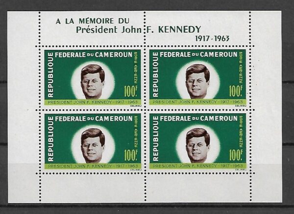 J.F.KENNEDY KAMERUN MI.BL.3**