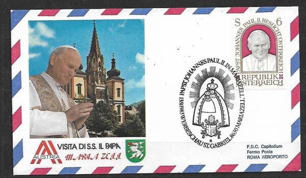 WIZYTA JANA PAWŁA II AUSTRIA-MARIAZELL KOPERTA