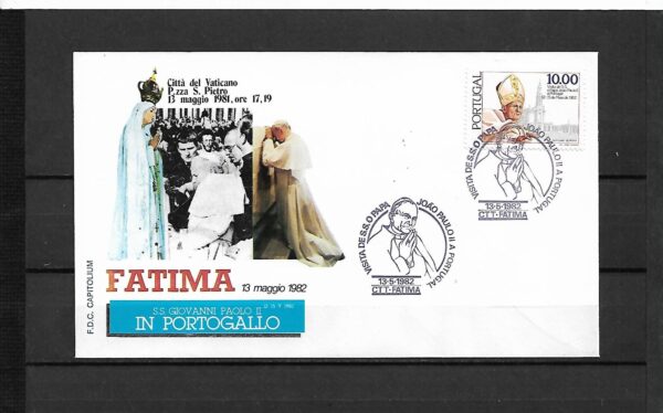 WIZYTA JANA PAWŁA II PORTUGALI-FATIMA KOPERTA