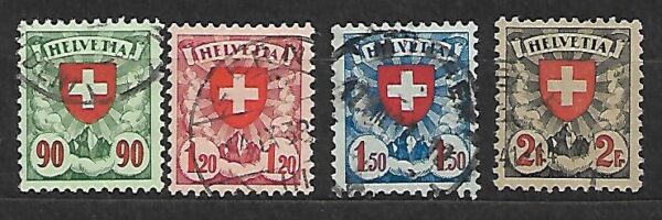 SZWAJCARIA MI.194-197z KASOWANA