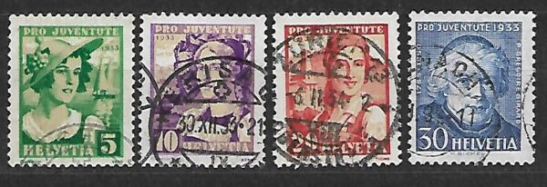 STROJE LUDOWE SZAWAJCARIA MI.266-269 KASOWANA