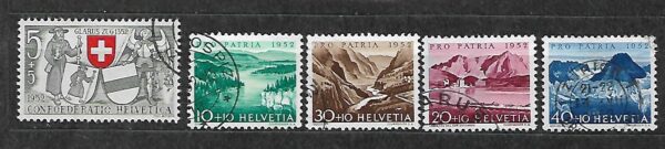 SZWAJCARIA MI.570-574 KASOWANA