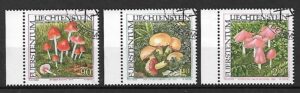 GRZYBY LIECHTENSTEIN MI.1252-1254 KASOWANY