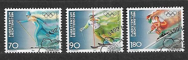 OLIMPIADA ZIMOWA LIECHTENSTEIN MI.1162-1164 KASOWANY