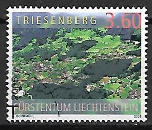 Z LOTU PTAKA LIECHTENSTEIN MI.1369 KASOWANY